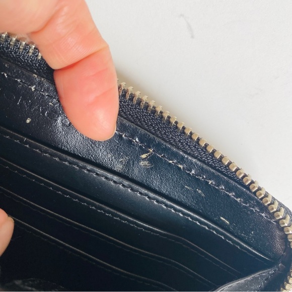 Club Monaco zip around calf hair leather wallet NEW - Picture 10 of 10